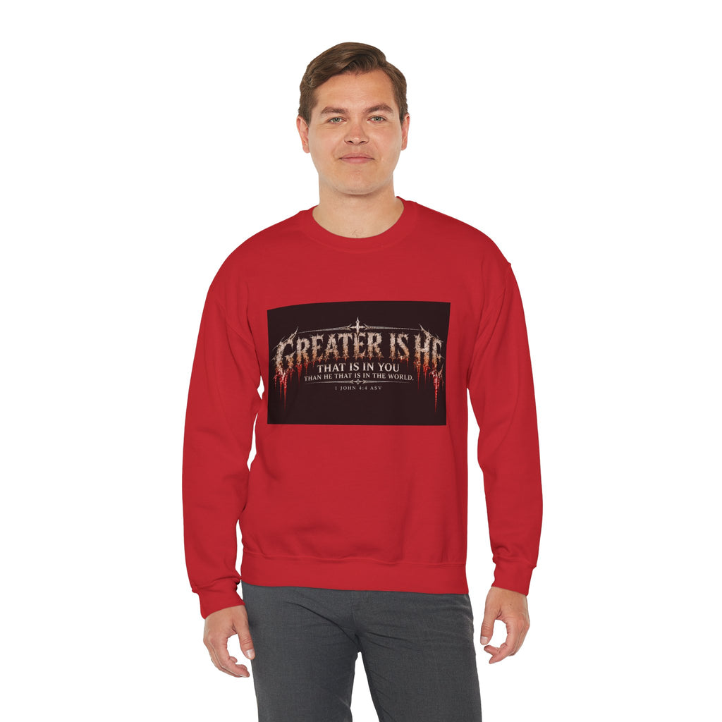 "Greater Is He" Holiday October Edition Cross Design