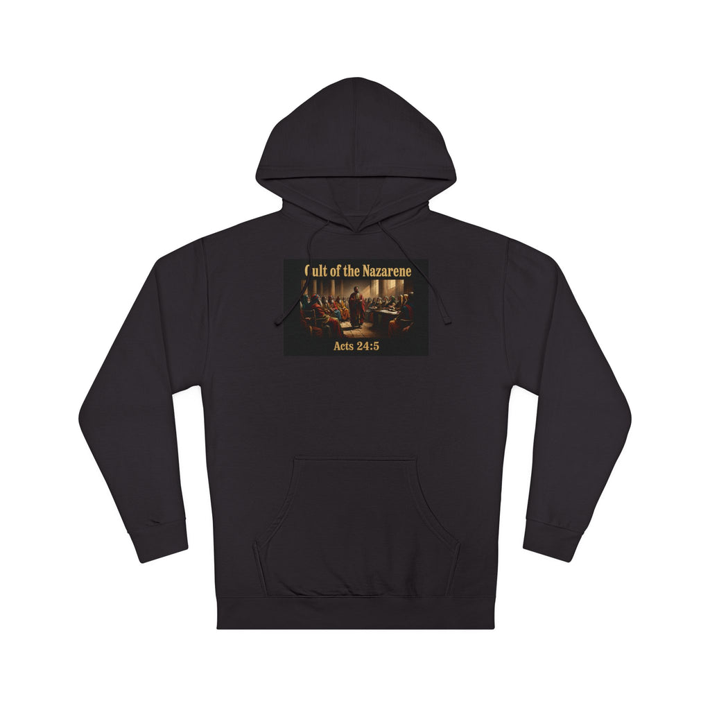 Christian Hoodie "Cult of the Nazarene" — Acts 24:5, Matthew 5:11 Verse Pullover multiple colors