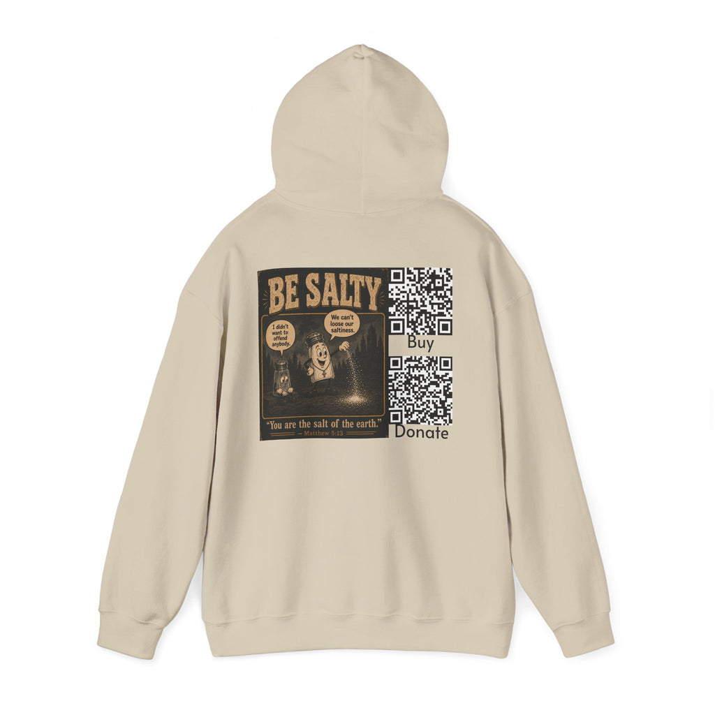 Salt the Earth "Ad version" Hoodie — "Salt the Earth" Matthew 5:13 Christian Graphic Pullover