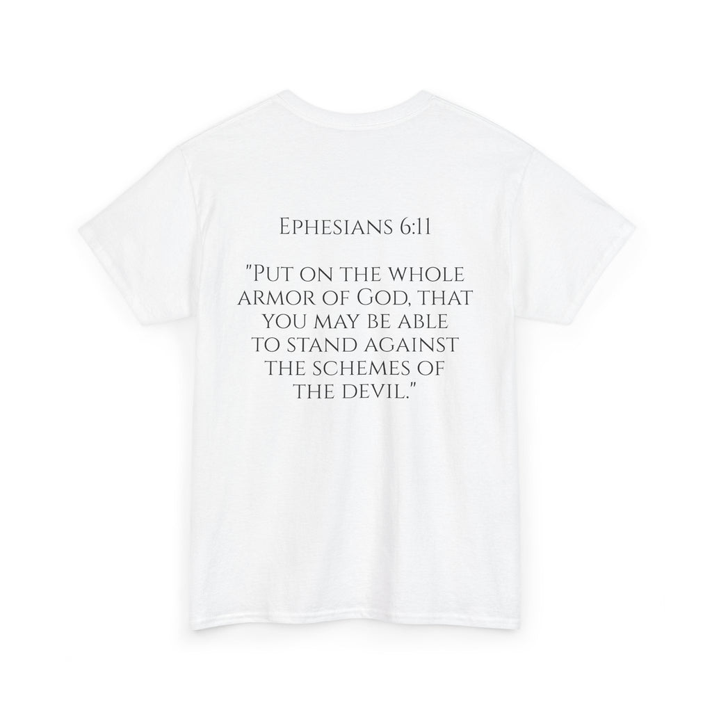"Light Defeats Darkness" October Holliday Line edition T-Shirt — "Darkness Appeared He Need It Not" Graphic Tee (Ephesians 6:11)