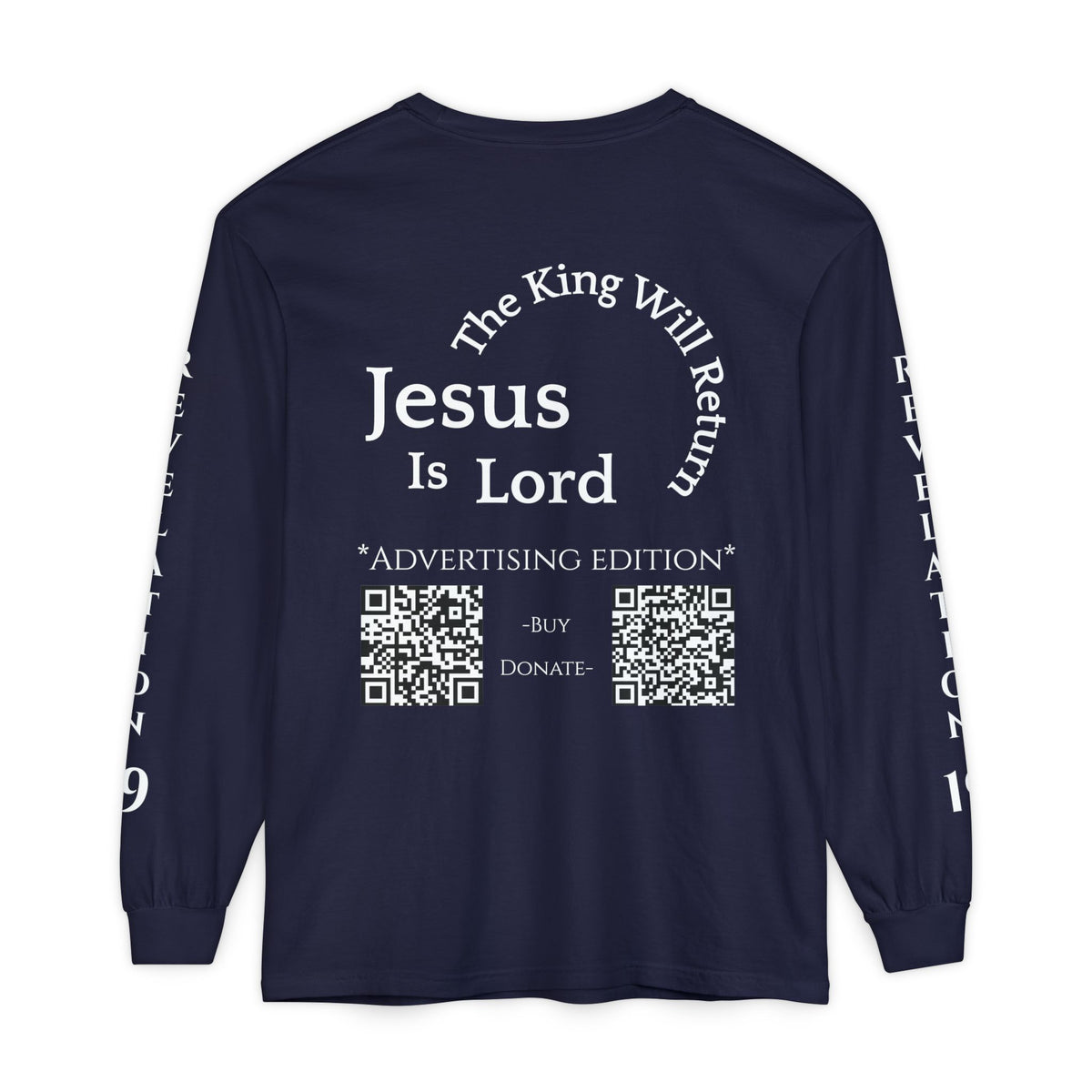 Jesus Is Lord Ad Edition Long Sleeve Tee — Regal Christian Warrior Graphic Shirt