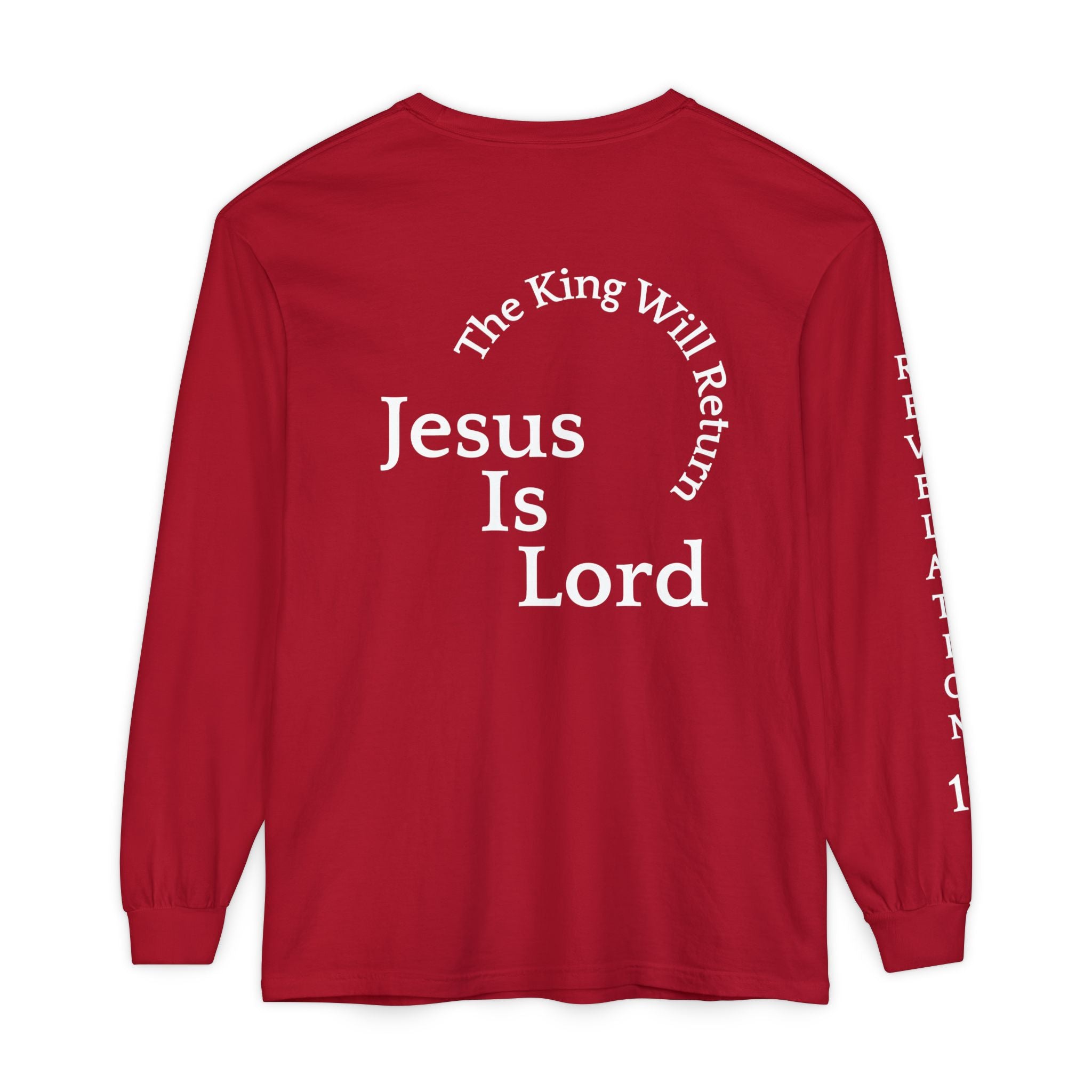 Jesus Is Lord Long Sleeve Tee — Regal Christian Warrior Graphic Shirt