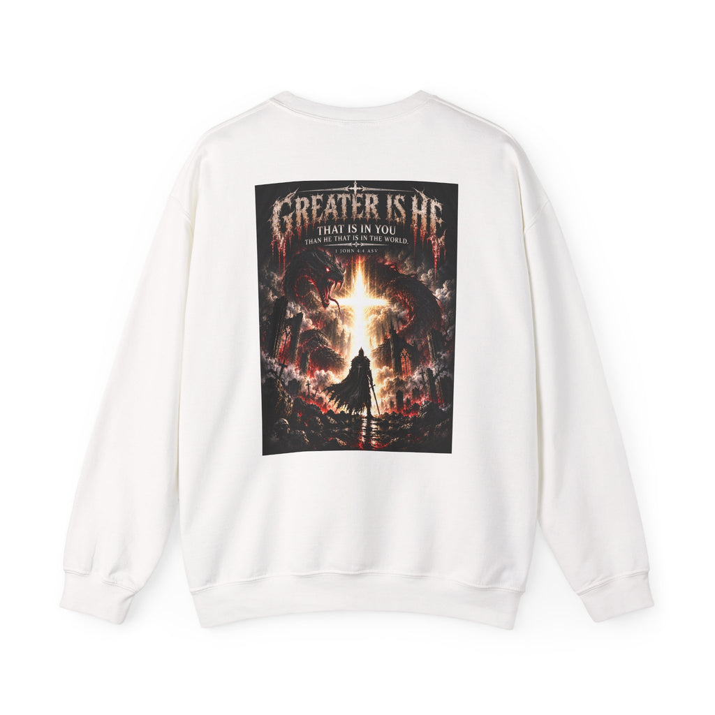 "Greater Is He" Holiday October Edition Cross Design