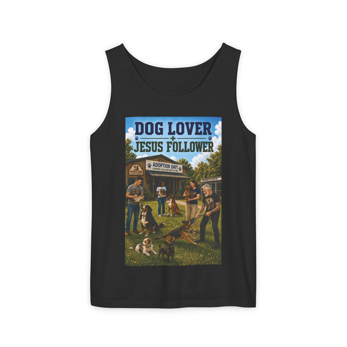 Jesus Follower Dog Lover Tank Top — Christian Pet Lover Graphic Tank