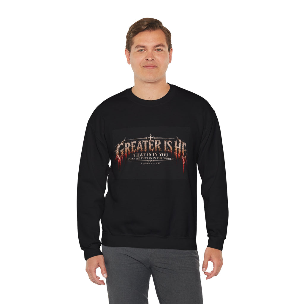 "Greater Is He" Holiday October Edition Cross Design