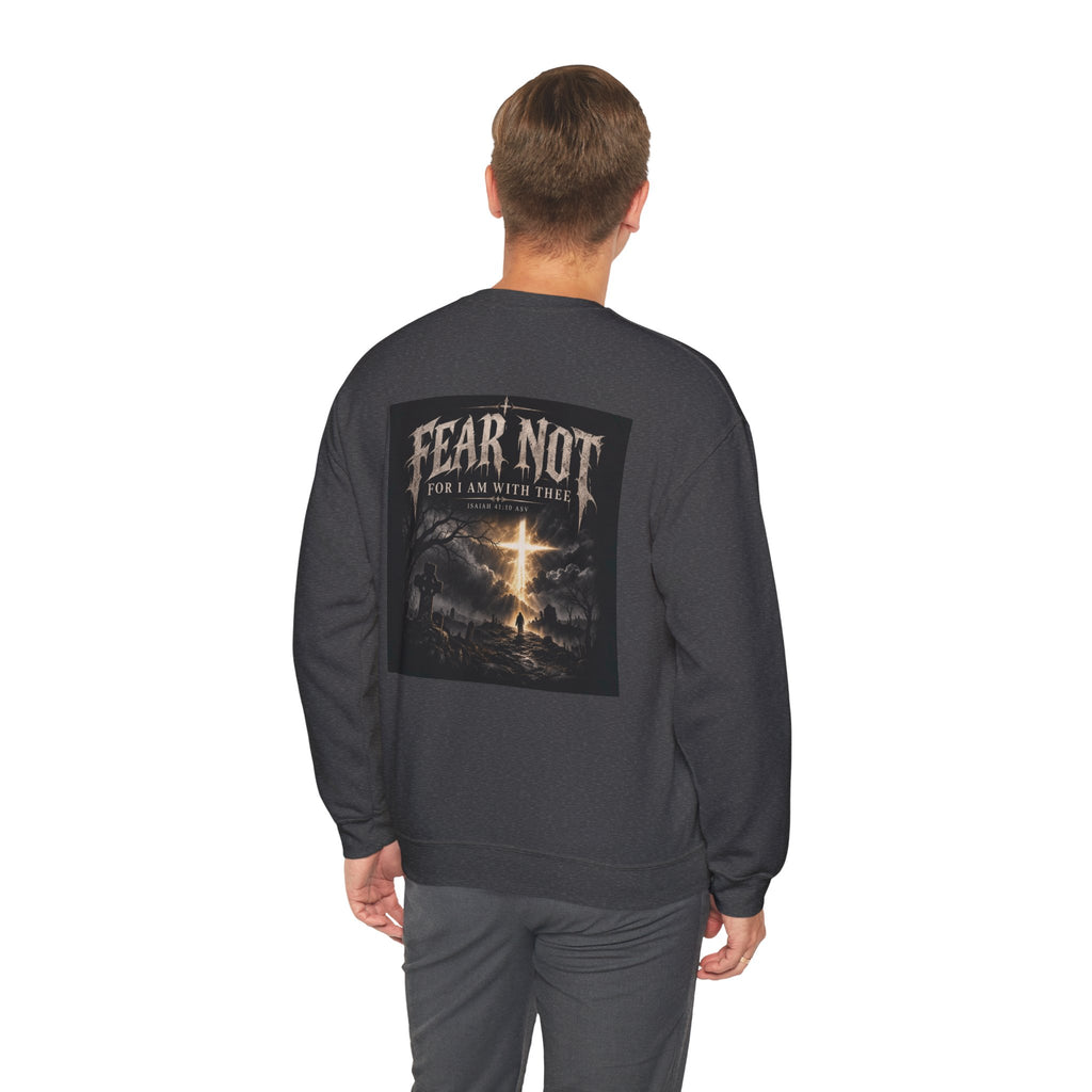 Fear Not Crewneck Sweatshirt Holiday October Edition — "Fear Not, For I Am With Thee" Christian Graphic Pullover