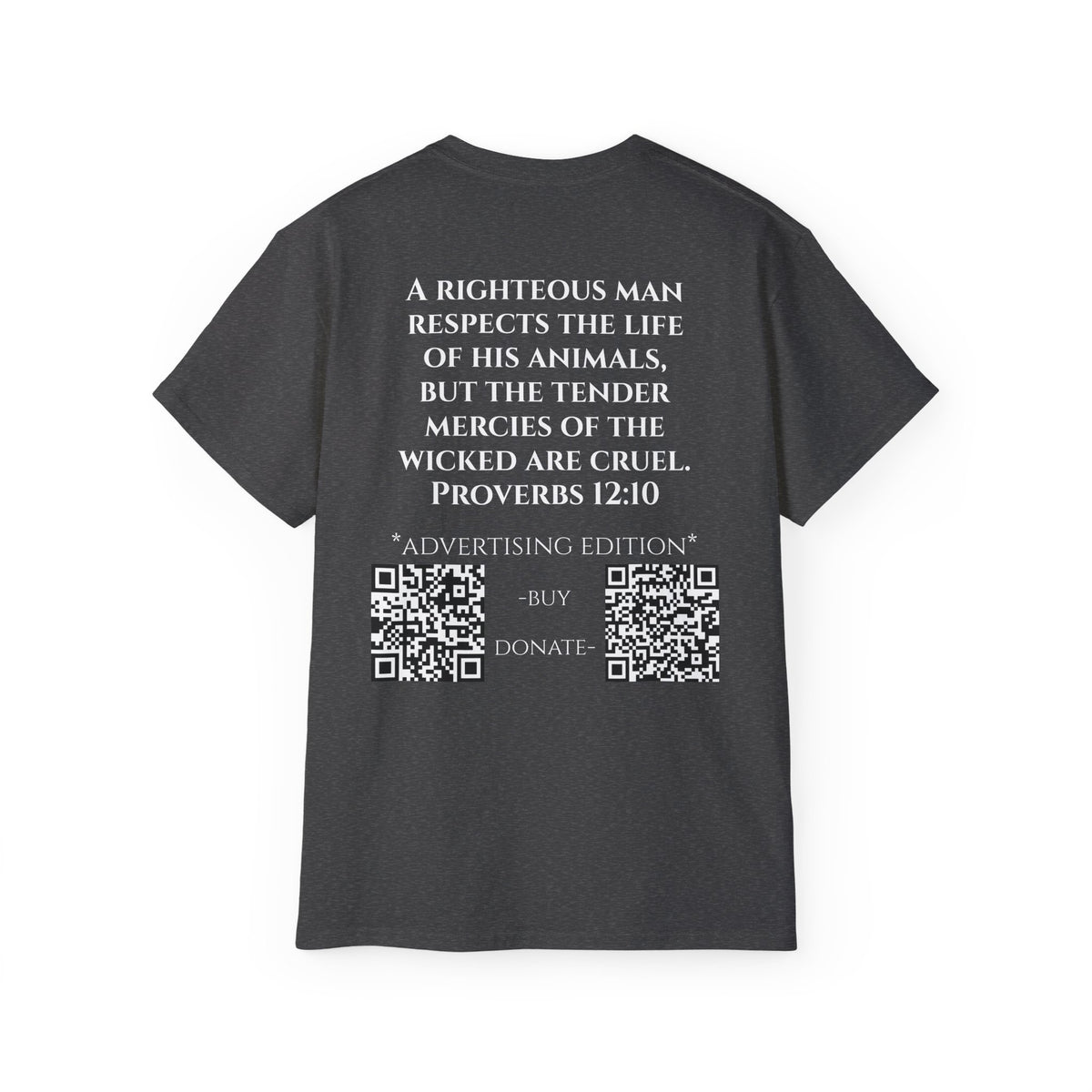 Jesus Follower Cat Lover ad edition T-Shirt — Proverbs 12:10 cat cafe Faith Tee