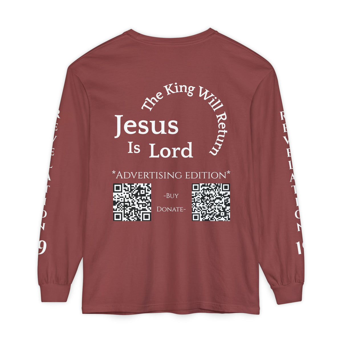 Jesus Is Lord Ad Edition Long Sleeve Tee — Regal Christian Warrior Graphic Shirt
