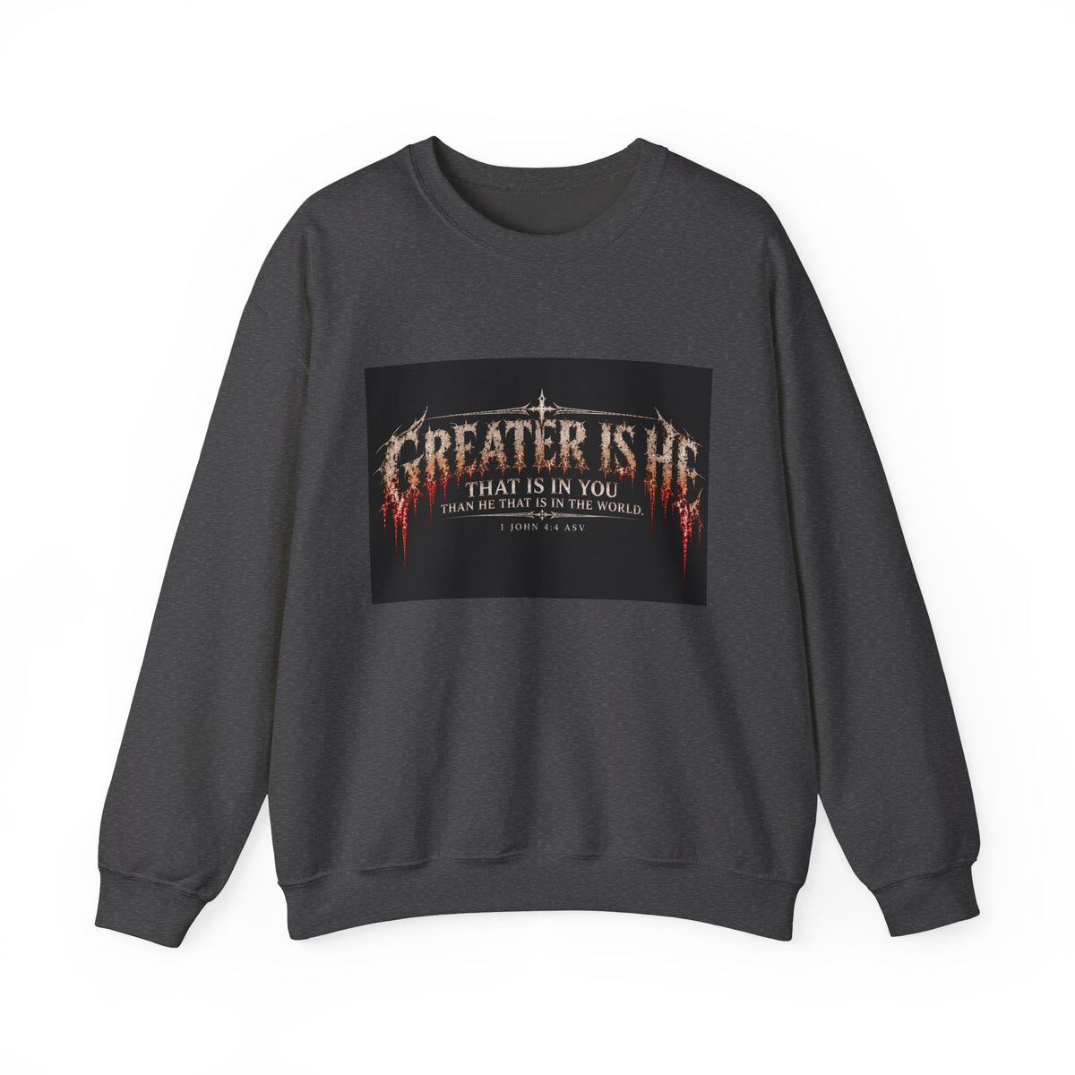 "Greater Is He" Holiday October Edition Cross Design