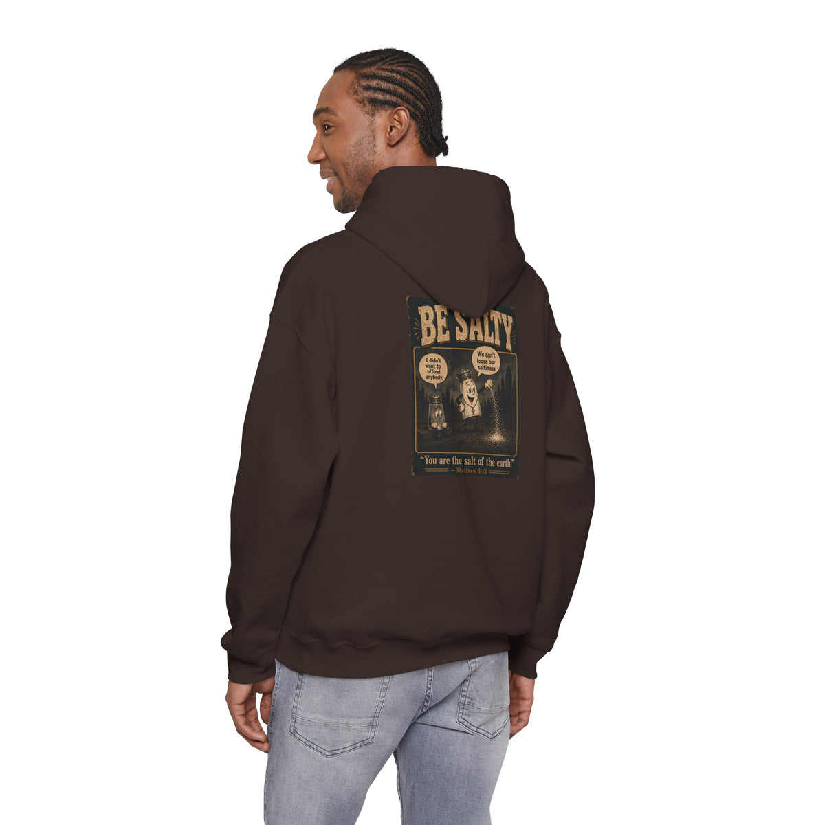Salt the Earth Hoodie — "Salt the Earth" Matthew 5:13 Christian Graphic Pullover