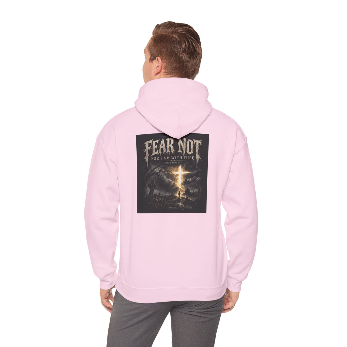 Fear Not Hoodie Holiday October edition — Christian Cross Graphic Hooded Sweatshirt