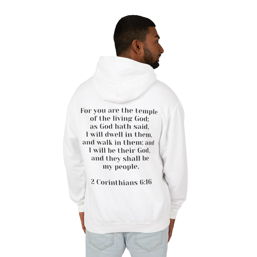 Christian 'Then & Now' Hoodie — 2 Corinthians 6:16 Temple of the Living God Sweatshirt