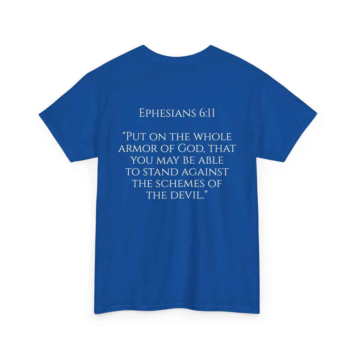 "Light Defeats Darkness" October Holliday Line edition T-Shirt — "Darkness Appeared He Need It Not" Graphic Tee (Ephesians 6:11)