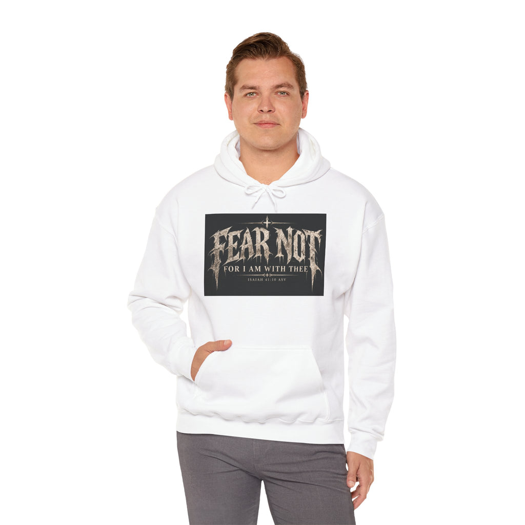 Fear Not Hoodie Holiday October edition — Christian Cross Graphic Hooded Sweatshirt