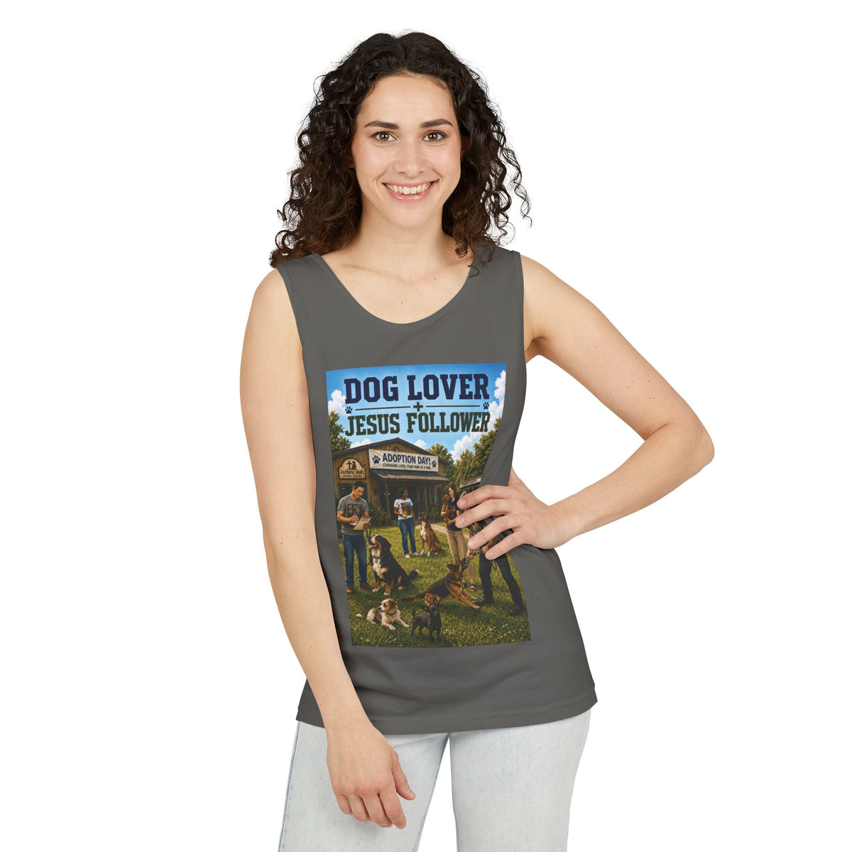 Jesus Follower Dog Lover Tank Top — Christian Pet Lover Graphic Tank