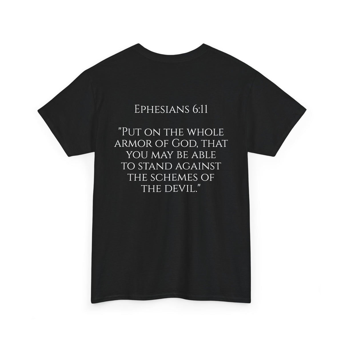 "Light Defeats Darkness" October Holliday Line edition T-Shirt — "Darkness Appeared He Need It Not" Graphic Tee (Ephesians 6:11)