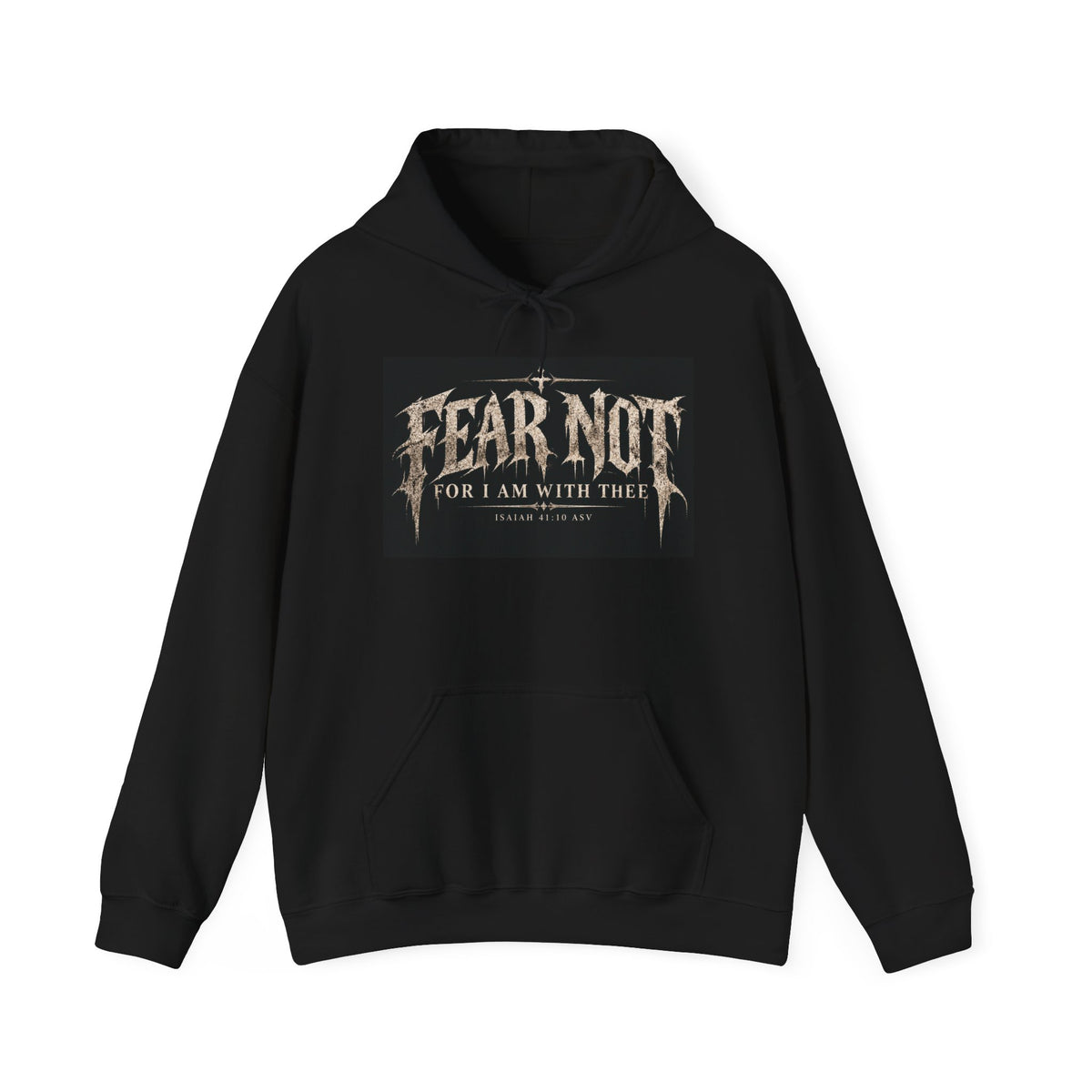 Fear Not Hoodie Holiday October edition — Christian Cross Graphic Hooded Sweatshirt