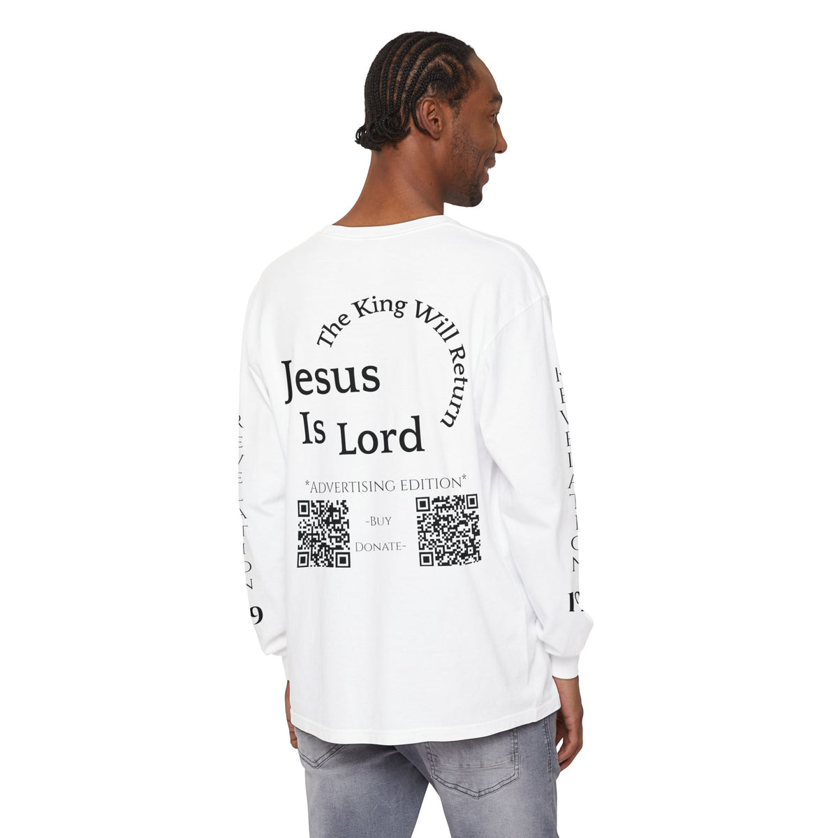 Jesus Is Lord Ad Edition Long Sleeve Tee — Regal Christian Warrior Graphic Shirt
