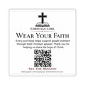 "Wear Your Faith" QR Mission Sticker —Christian Faith Square Sticker