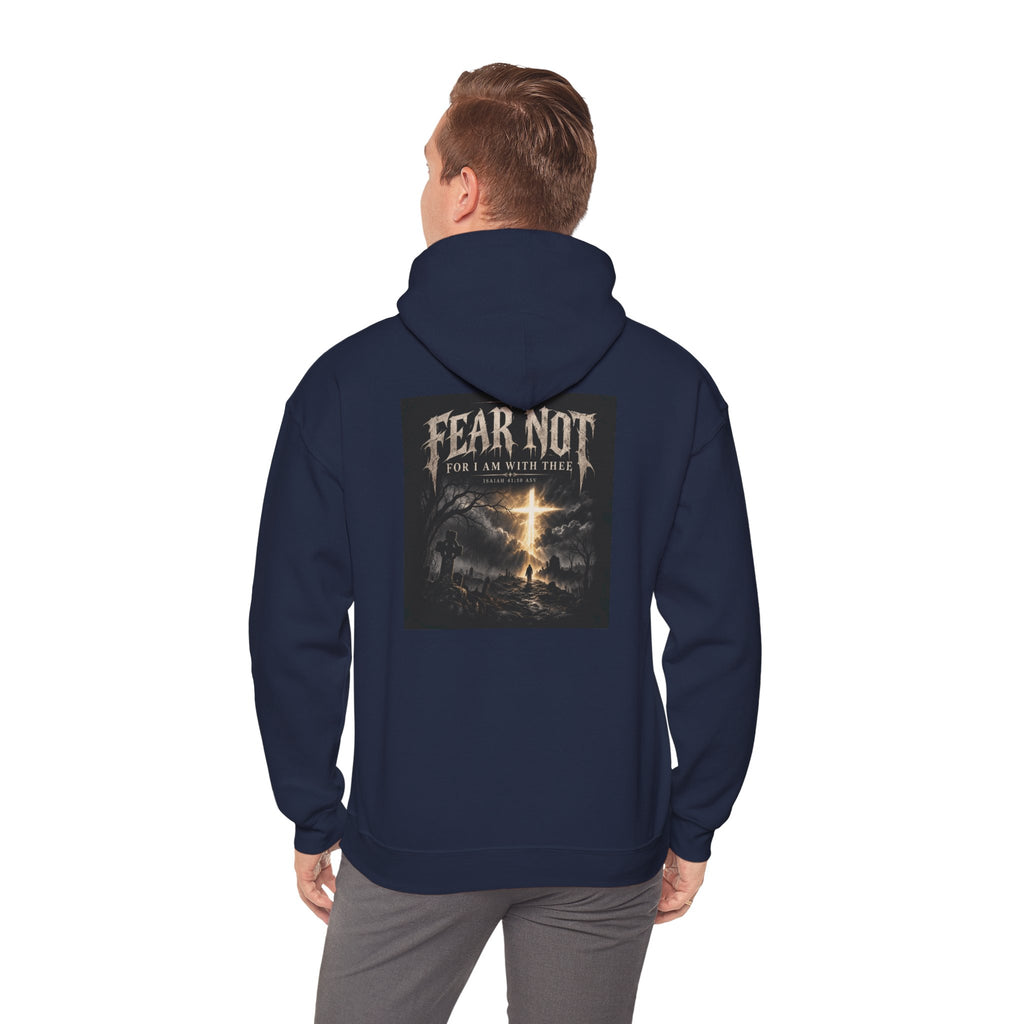 Fear Not Hoodie Holiday October edition — Christian Cross Graphic Hooded Sweatshirt