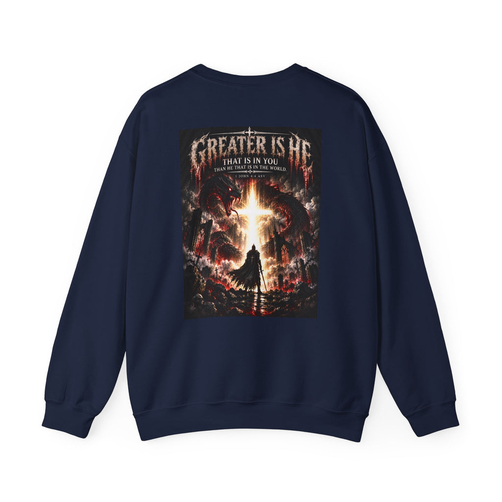 "Greater Is He" Holiday October Edition Cross Design