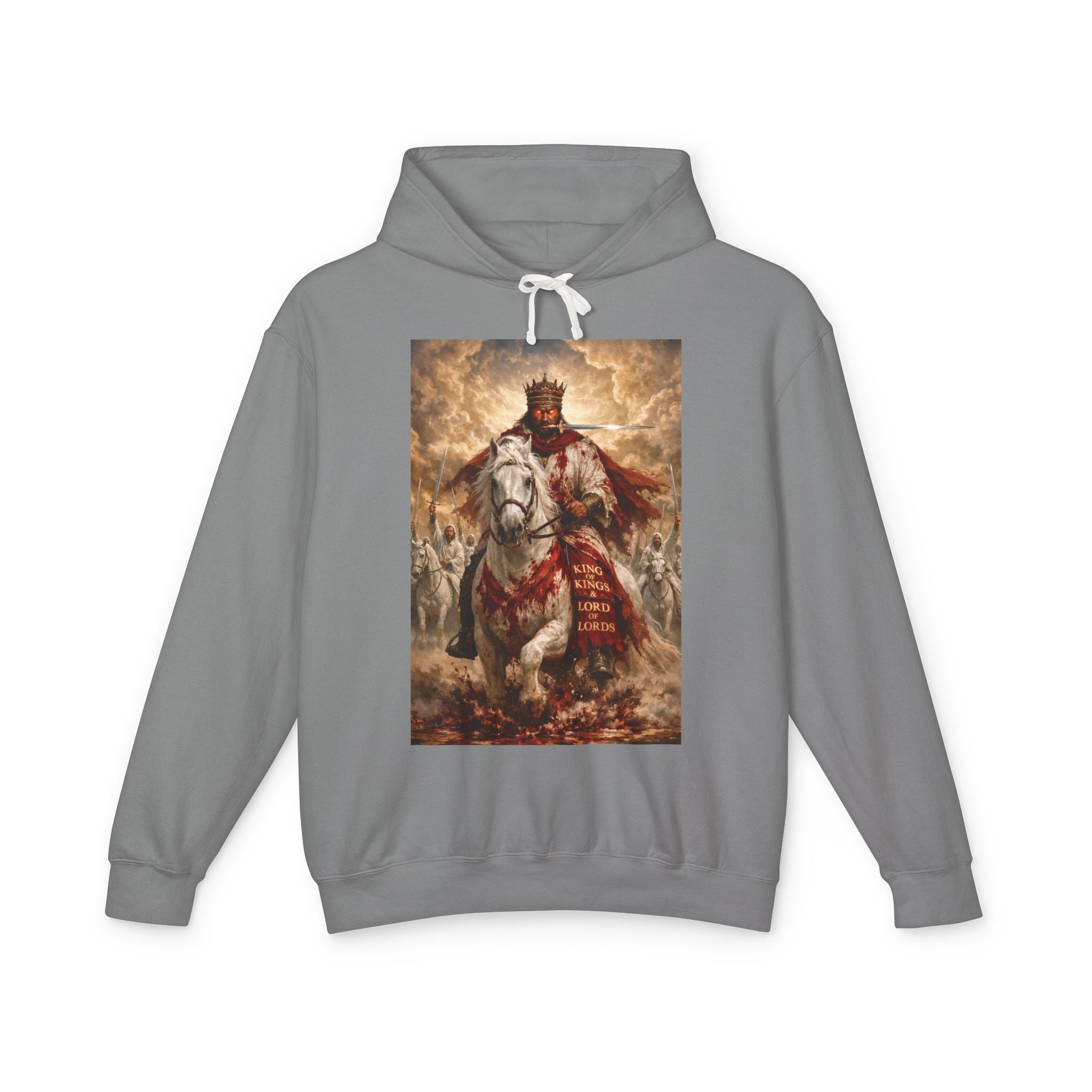 'Jesus Is Lord' Christian Hoodie — with Revelation 19:11-16 Graphic