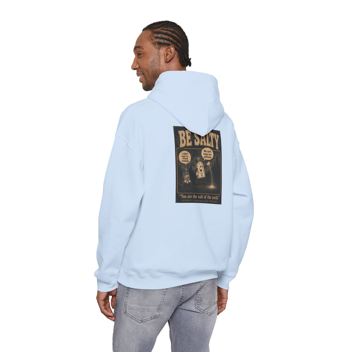Salt the Earth Hoodie — "Salt the Earth" Matthew 5:13 Christian Graphic Pullover