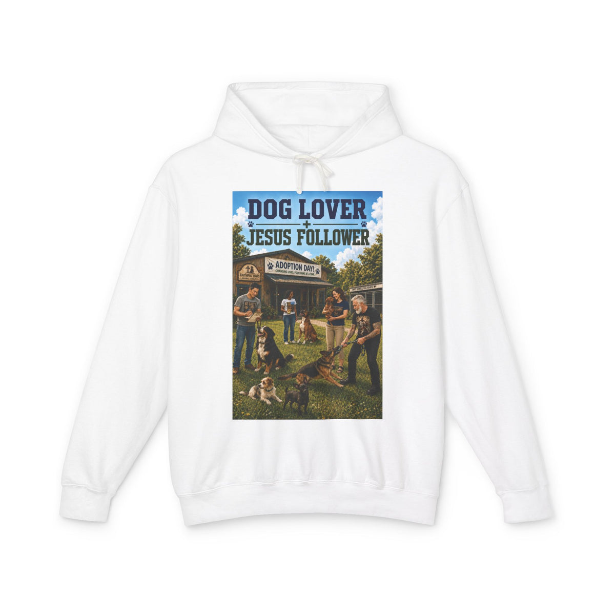 Dog Lover Jesus Follower Hoodie — Proverbs 12:10 Christian Pet Rescue Sweatshirt