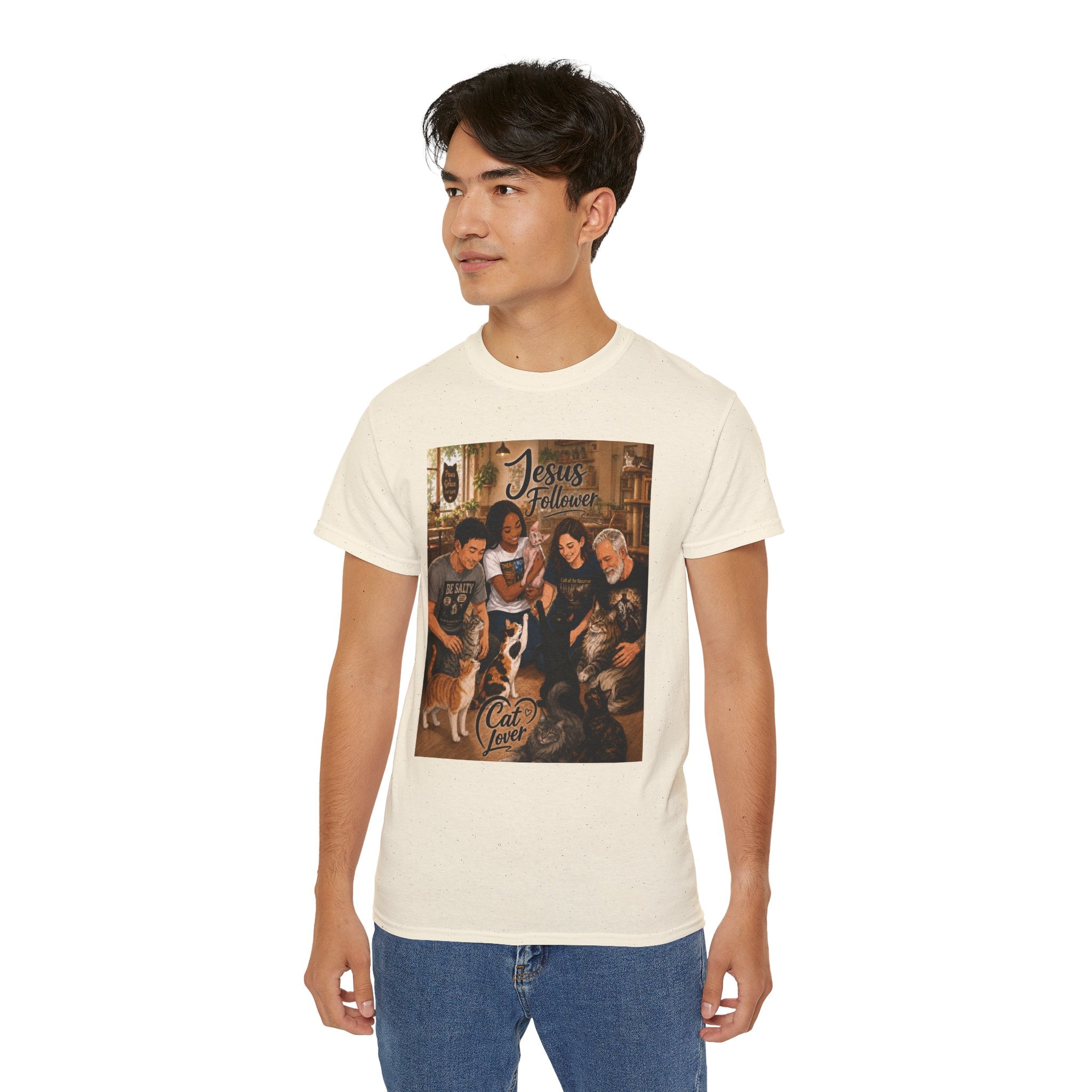 Jesus Follower Dog Lover T-Shirt — Proverbs 12:10 Dog adoption Faith Tee