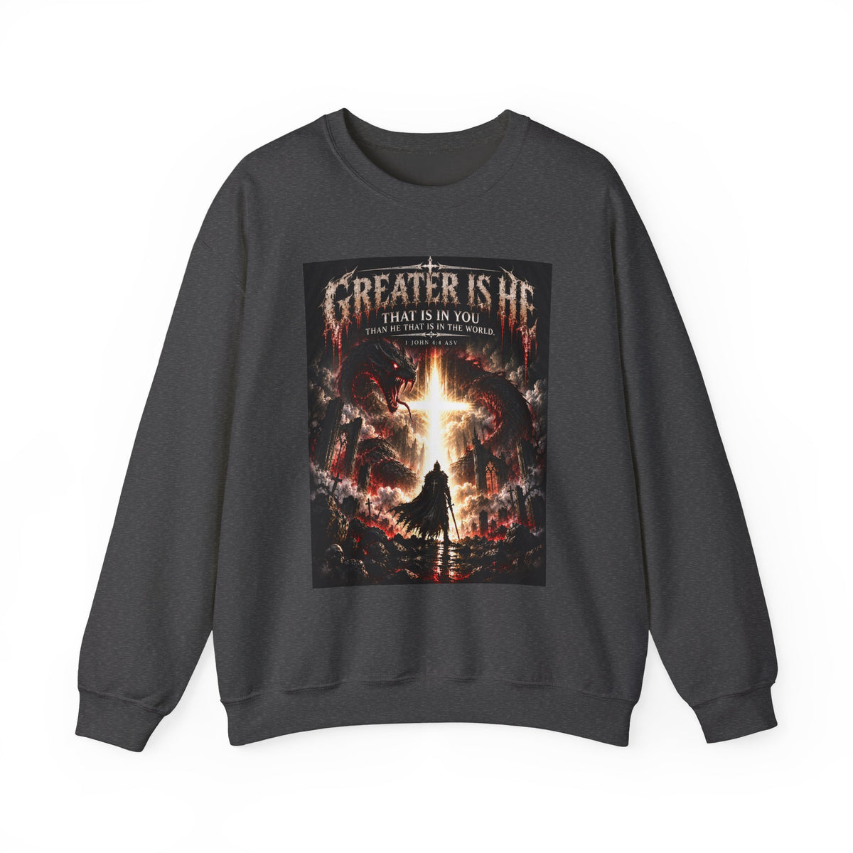 "Greater Is He" Ad Edition Holiday October Edition Cross Design