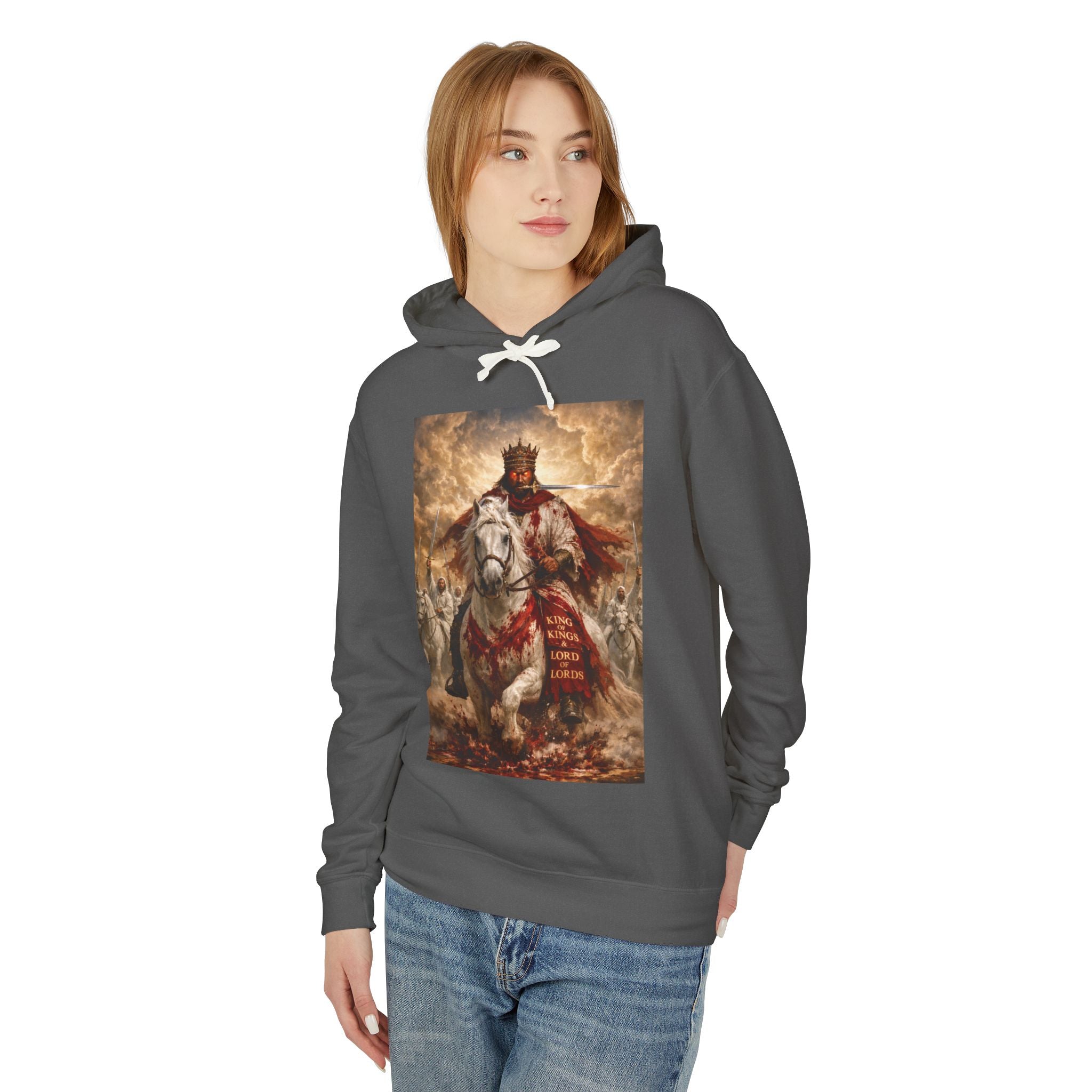 Christian Hoodie — 'Jesus Is Lord' with Revelation 19:11-16 Graphic