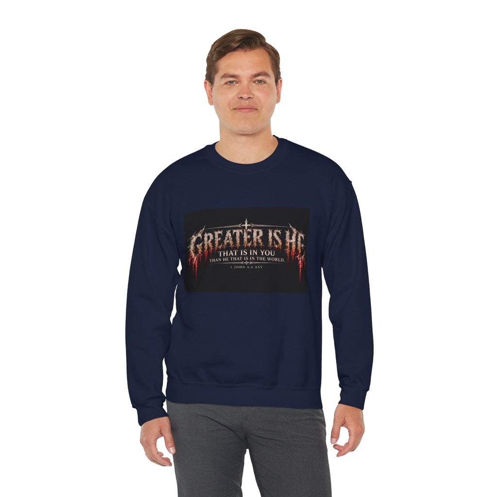 "Greater Is He" Holiday October Edition Cross Design