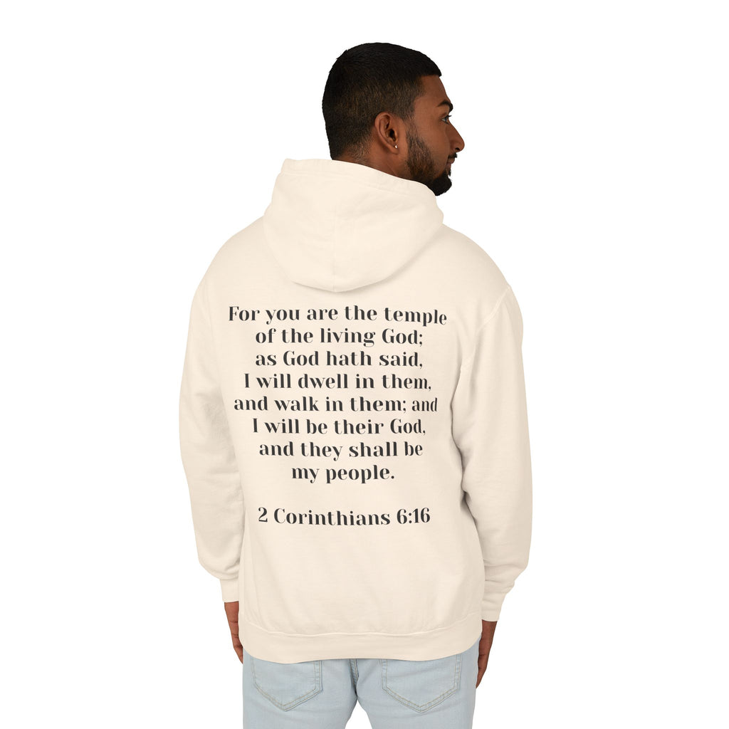 Christian 'Then & Now' Hoodie — 2 Corinthians 6:16 Temple of the Living God Sweatshirt