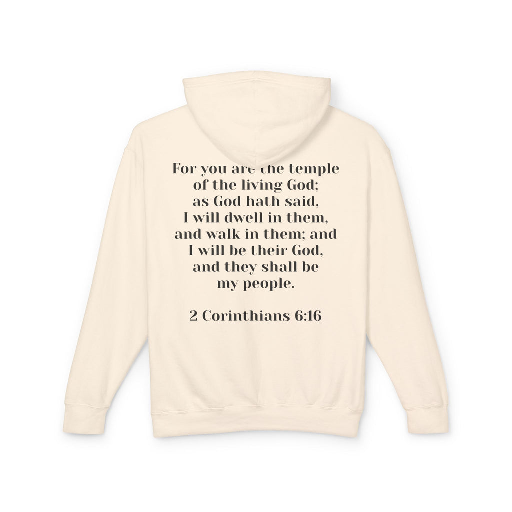 Christian 'Then & Now' Hoodie — 2 Corinthians 6:16 Temple of the Living God Sweatshirt