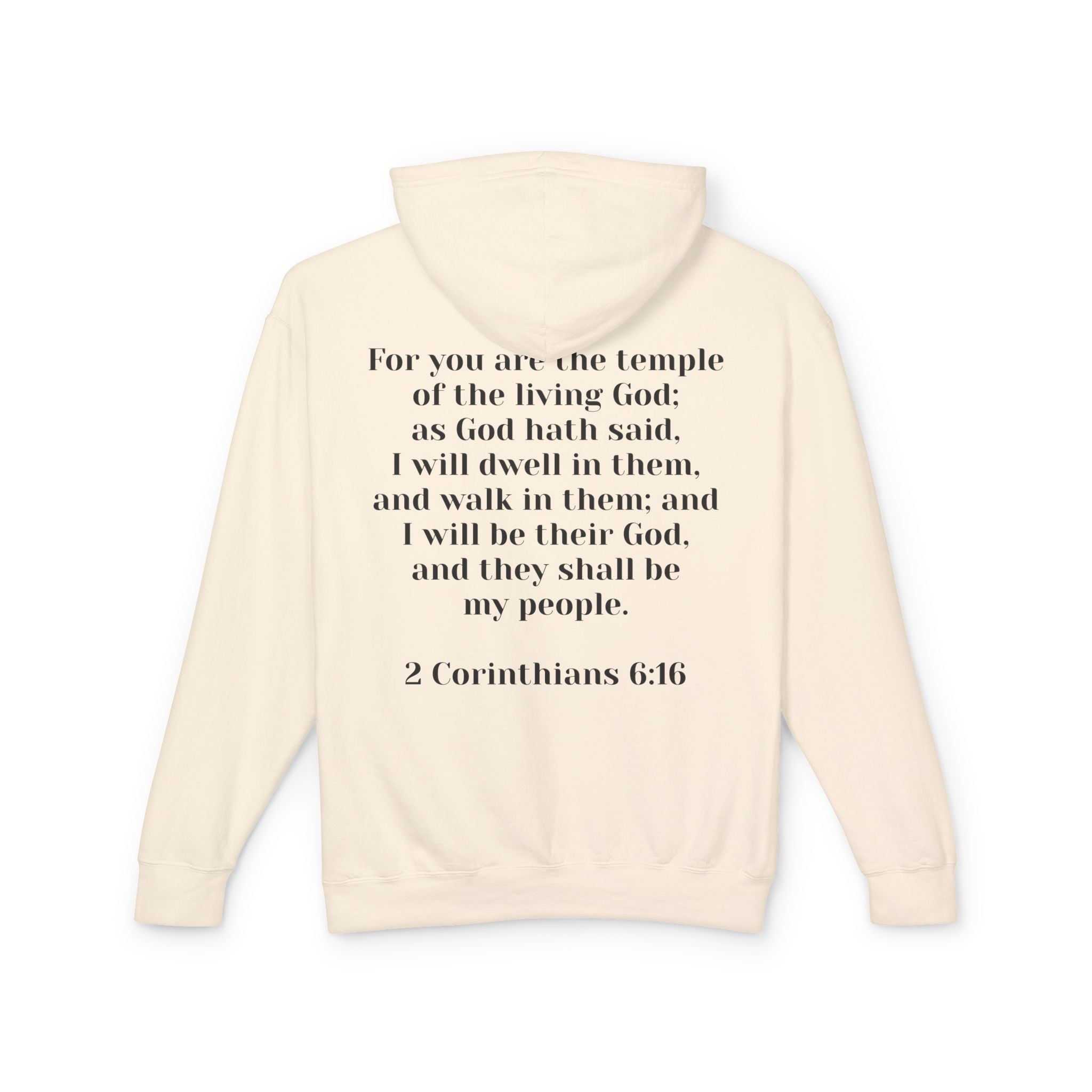 Christian 'Then & Now' Hoodie — 2 Corinthians 6:16 Temple of the Living God Sweatshirt