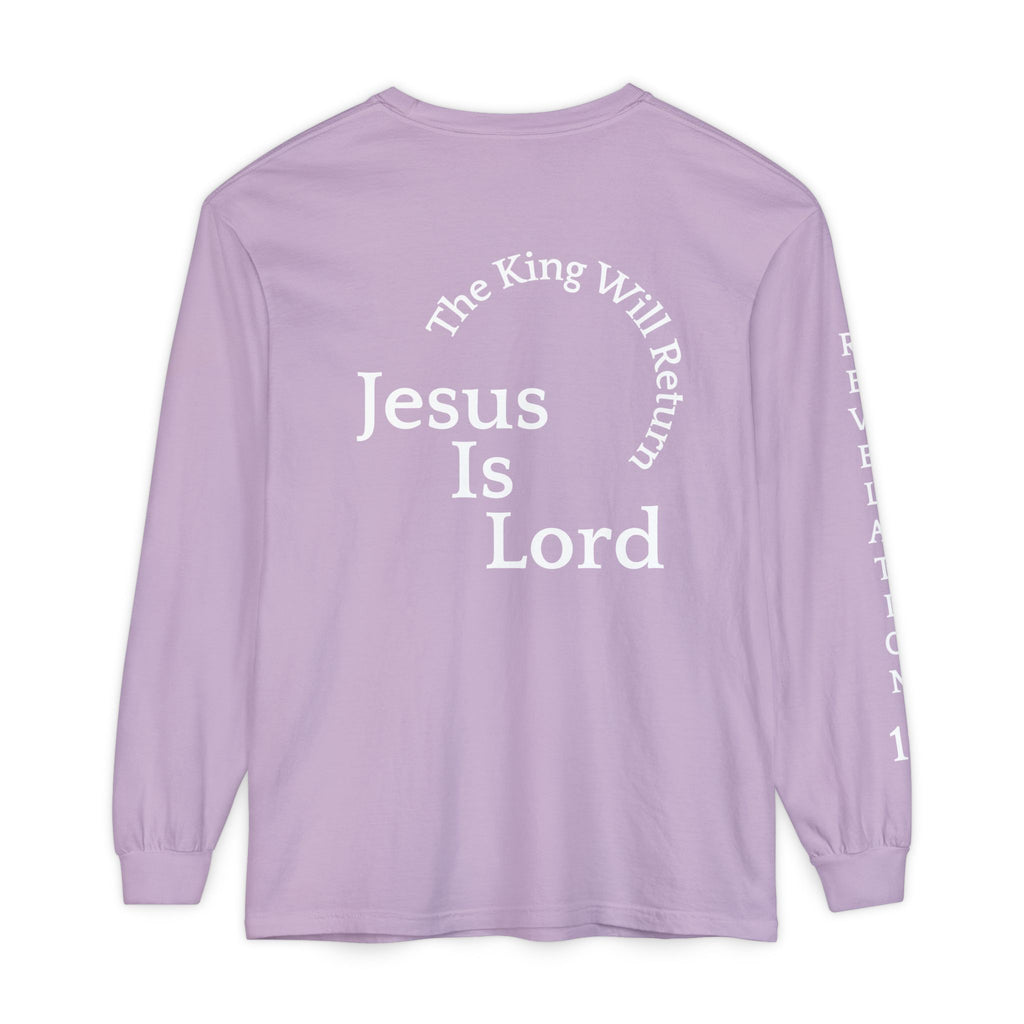 Jesus Is Lord Long Sleeve Tee — Regal Christian Warrior Graphic Shirt