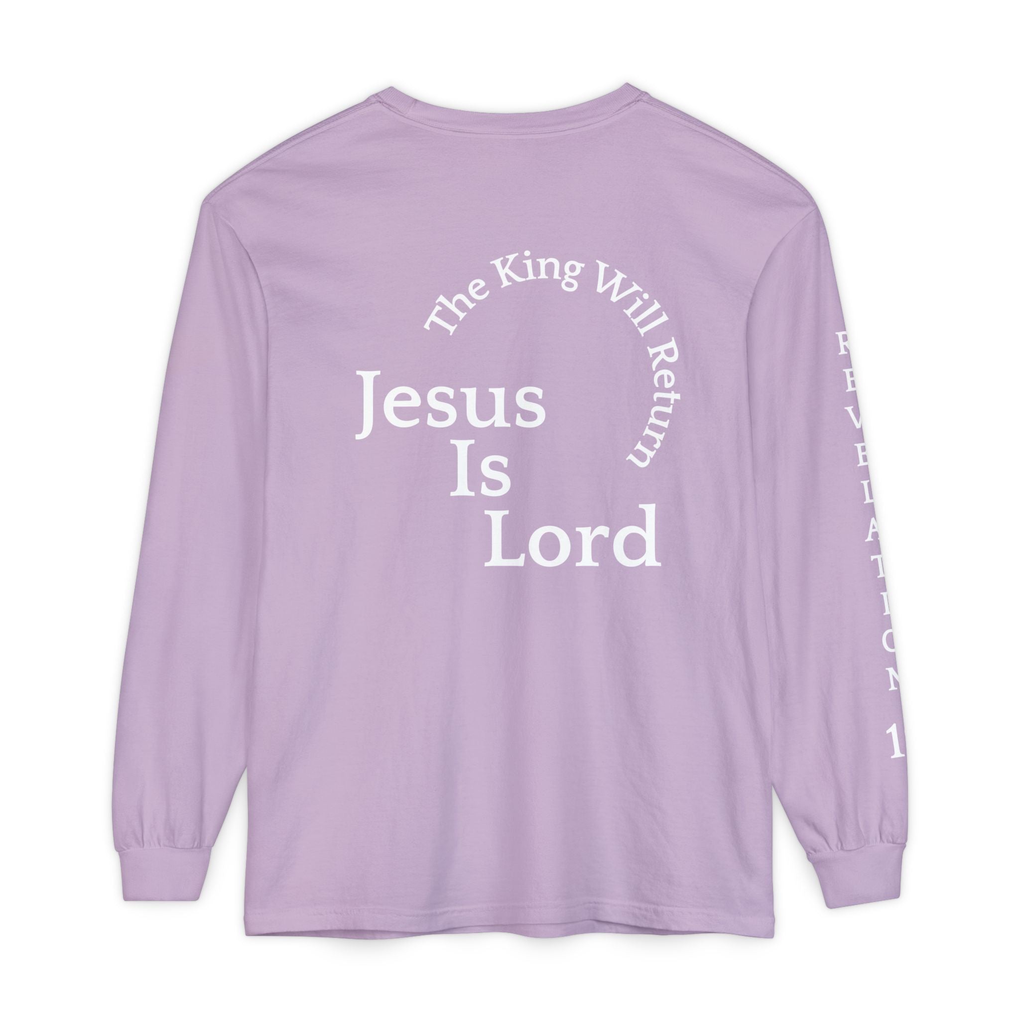 Jesus Is Lord Long Sleeve Tee — Regal Christian Warrior Graphic Shirt