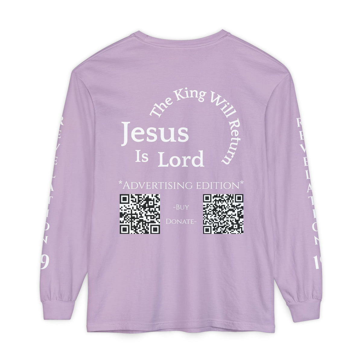 Jesus Is Lord Ad Edition Long Sleeve Tee — Regal Christian Warrior Graphic Shirt