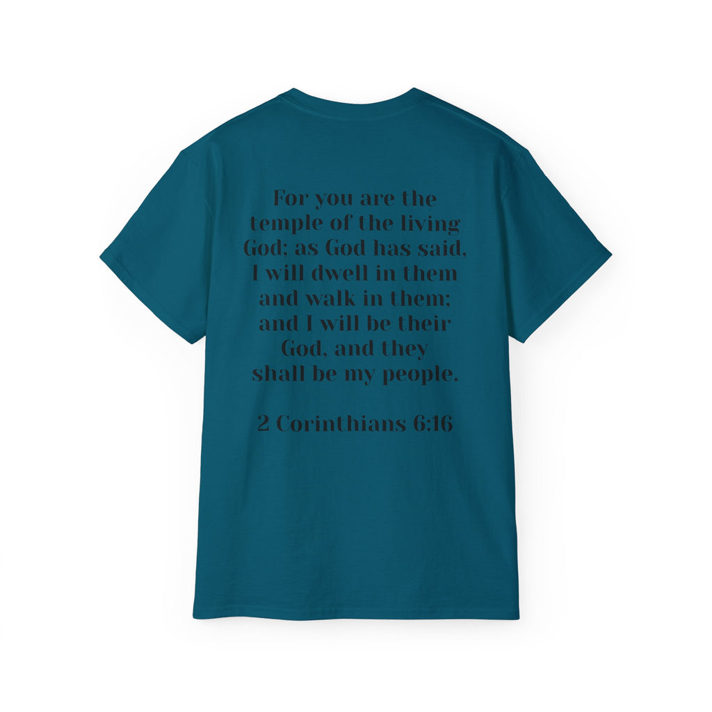 Then & Now Christian Graphic Tee — 2 Corinthians 6:16 Bible Verse Shirt