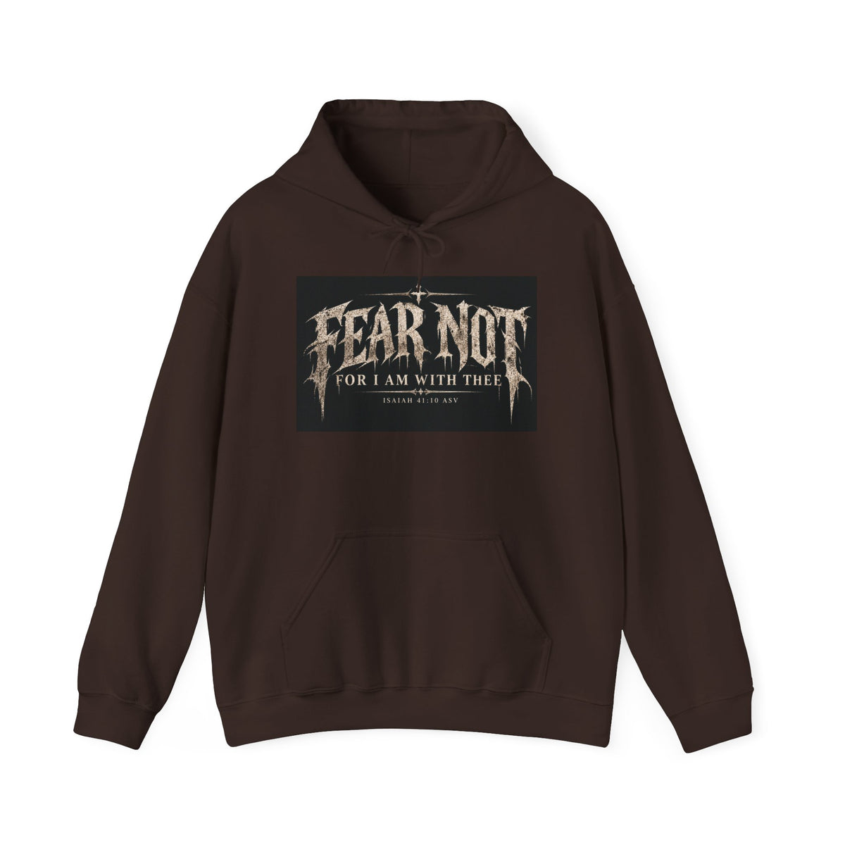 Fear Not Hoodie Holiday October edition — Christian Cross Graphic Hooded Sweatshirt