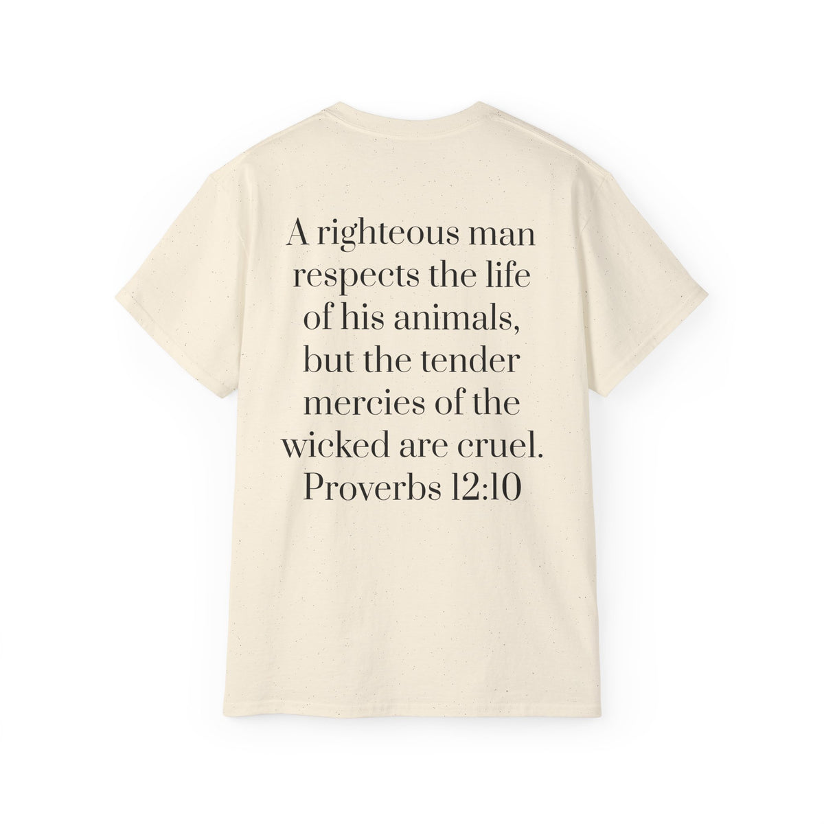 Jesus Follower Dog Lover T-Shirt — Proverbs 12:10 Dog adoption Faith Tee