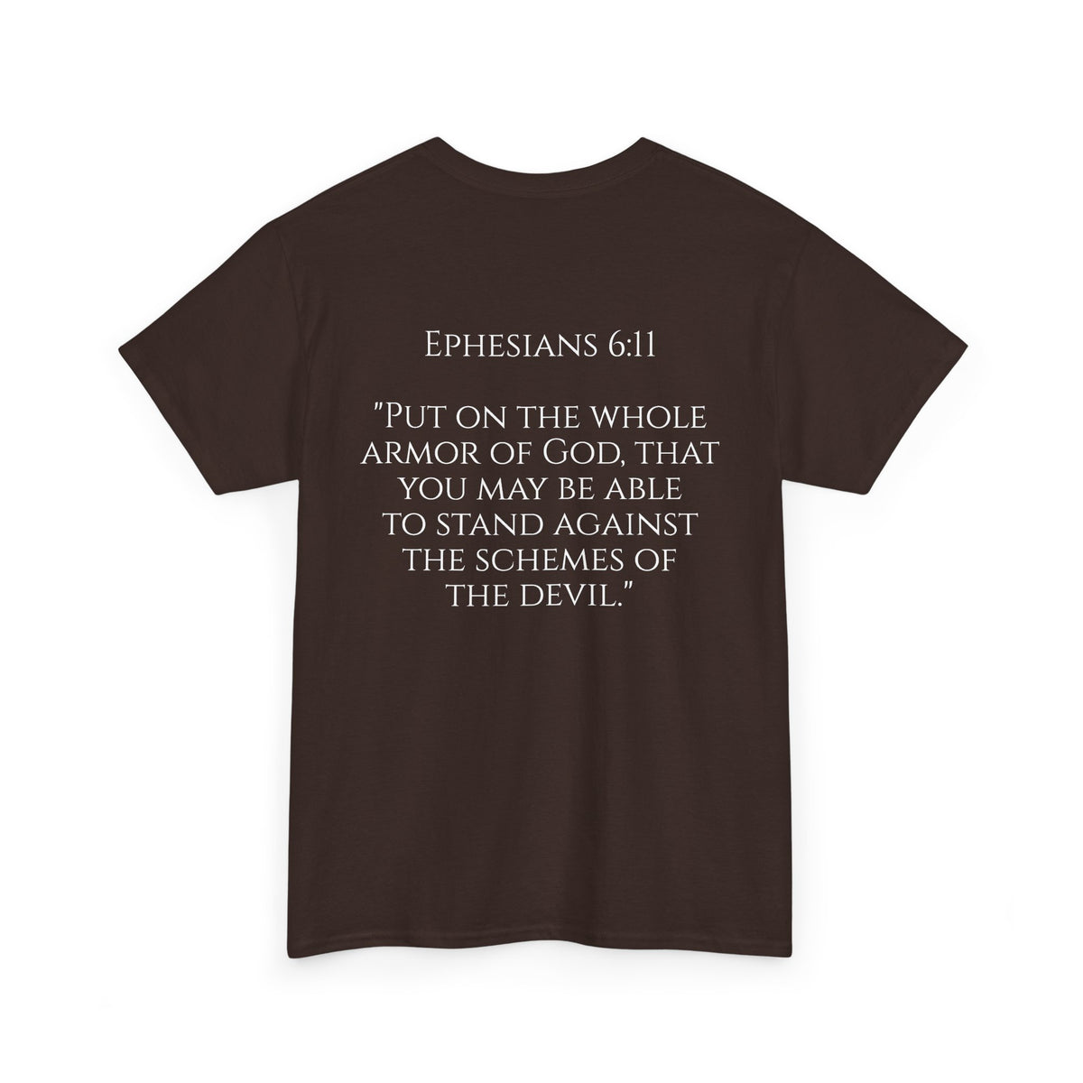 "Light Defeats Darkness" October Holliday Line edition T-Shirt — "Darkness Appeared He Need It Not" Graphic Tee (Ephesians 6:11)