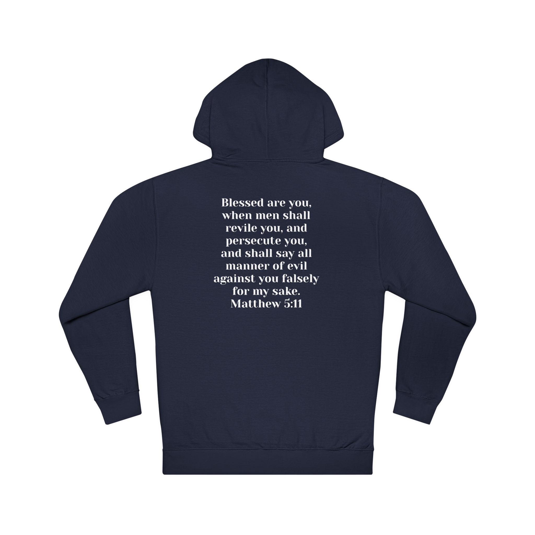 Christian Hoodie "Cult of the Nazarene" — Acts 24:5, Matthew 5:11 Verse Pullover multiple colors