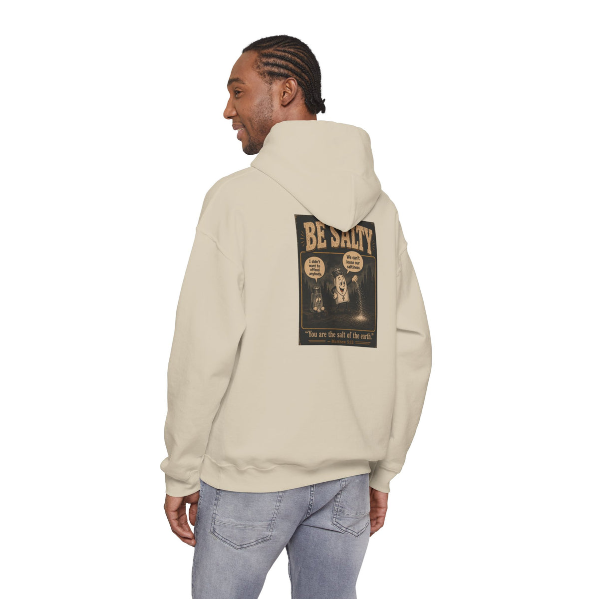 Salt the Earth Hoodie — "Salt the Earth" Matthew 5:13 Christian Graphic Pullover