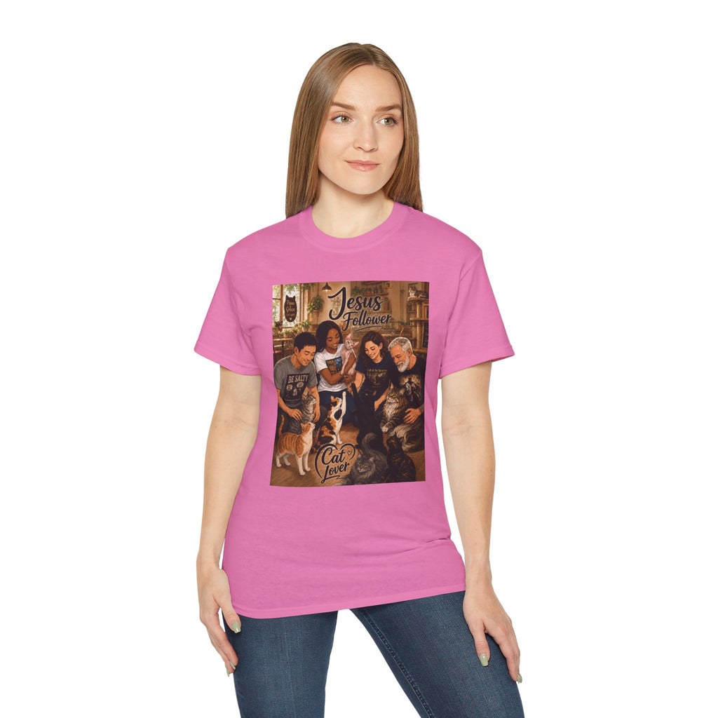 Jesus Follower Dog Lover T-Shirt — Proverbs 12:10 Dog adoption Faith Tee