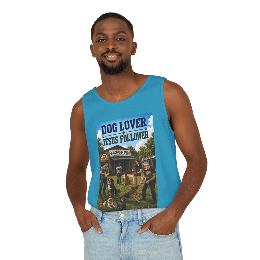 Jesus Follower Dog Lover Tank Top — Christian Pet Lover Graphic Tank