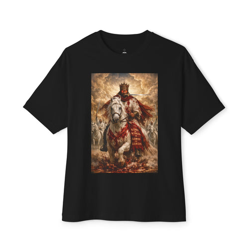 Jesus Is Lord Tee — King on White Horse Christian Graphic T‑Shirt (Rev. 19:11-16)