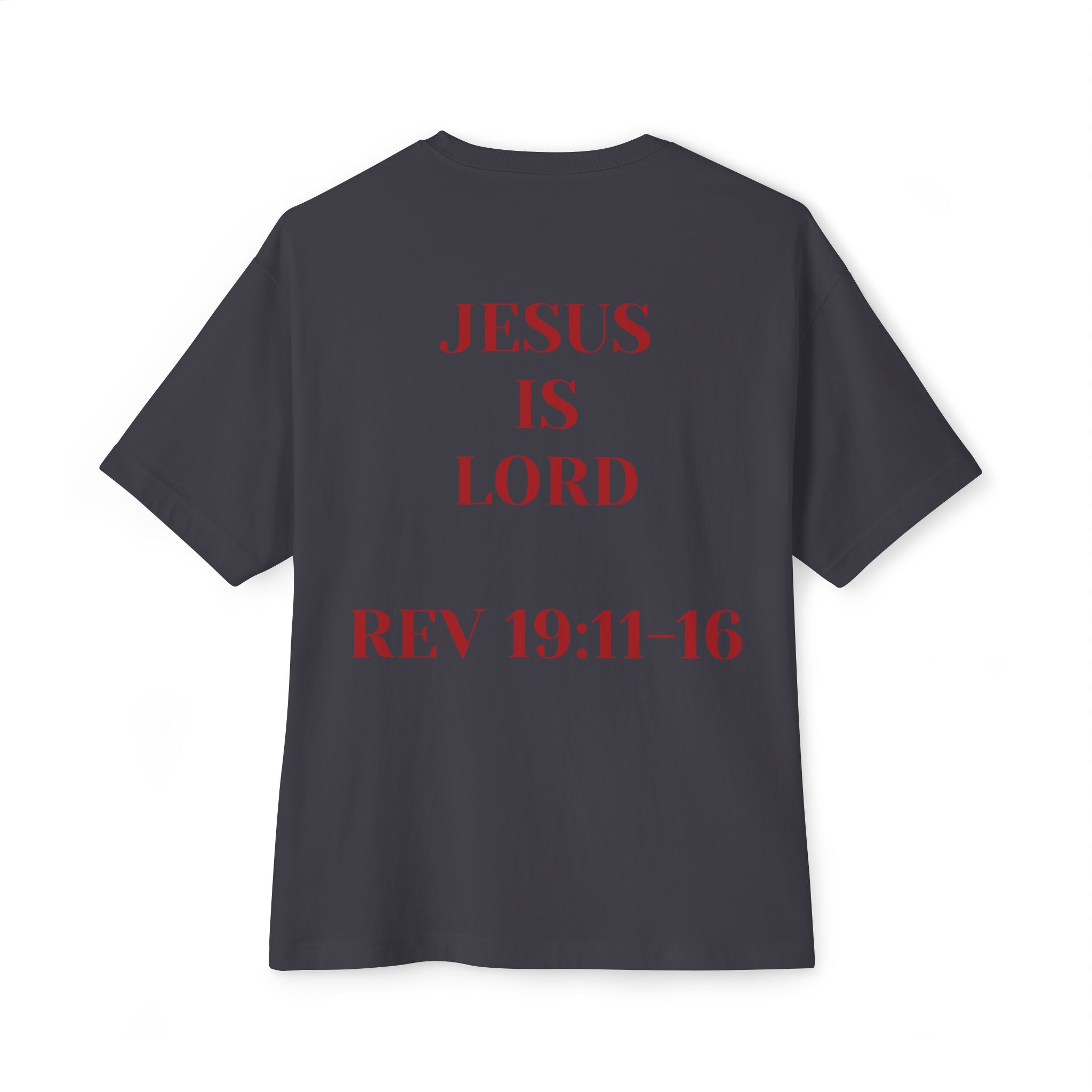 Jesus Is Lord Tee — King on White Horse Christian Graphic T‑Shirt (Rev. 19:11-16)