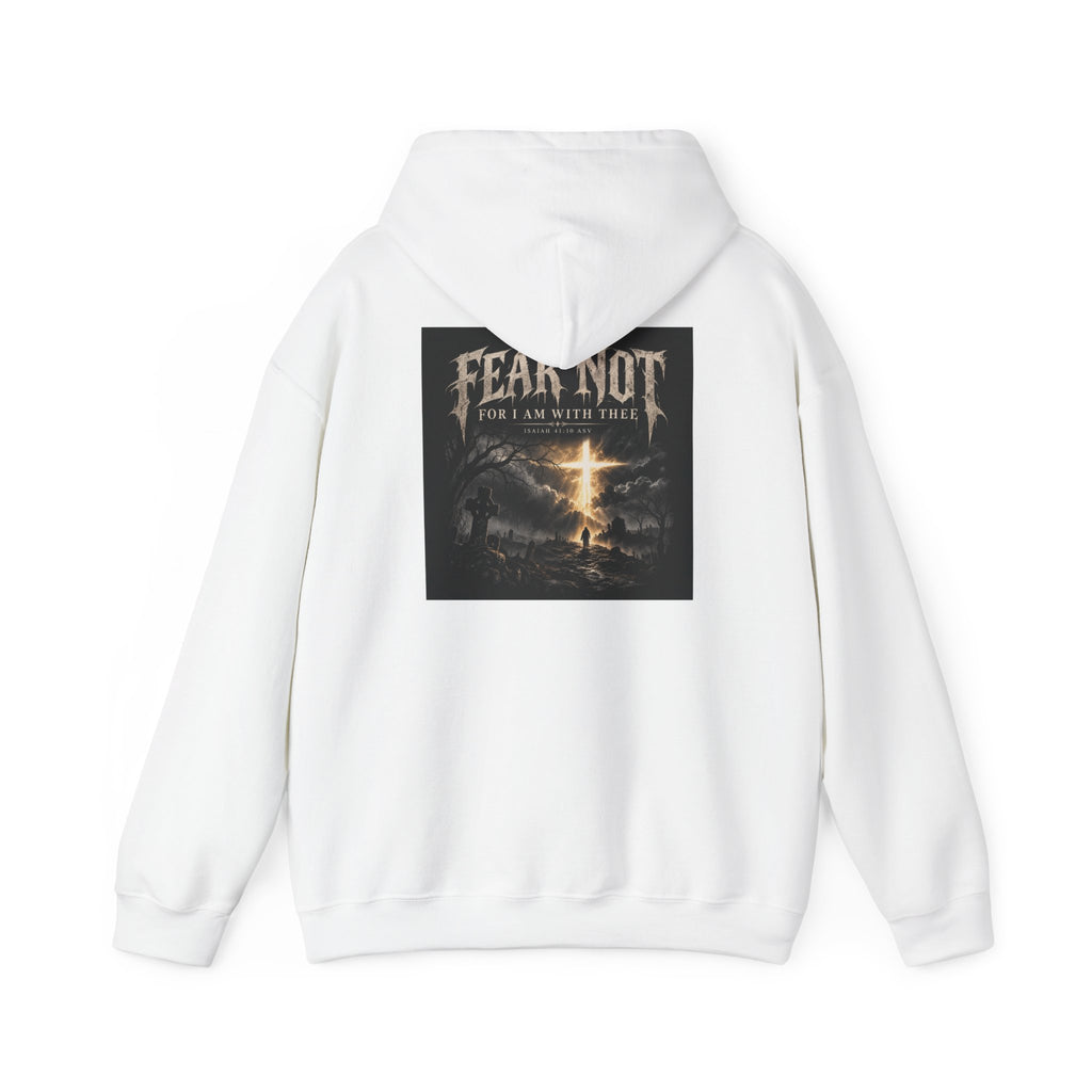 Fear Not Hoodie Holiday October edition — Christian Cross Graphic Hooded Sweatshirt