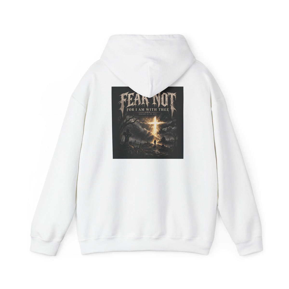 Fear Not Hoodie Holiday October edition — Christian Cross Graphic Hooded Sweatshirt